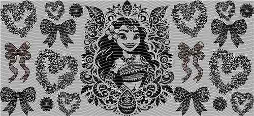 16oz black and white-B 9